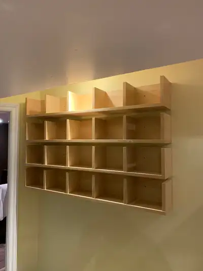 Wall cd / books shelves., View more