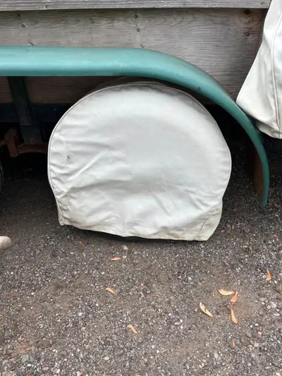 Set of 4 RV Trailer Wheel Covers Fit 14" wheels White These are protective covers to save your wheel...