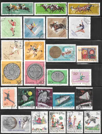 This listing is for a lot of Used Postage Stamps from Hungary as shown in the scan. This is a great...