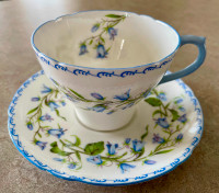 *Shelley England Harebell fine bone china uniquely shaped teacup