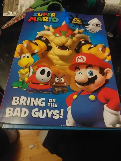 Dive into adventure with this Super Mario "Bring on the Bad Guys!" sticker book, packed with over 80...