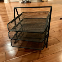 Desk organizer (3 level trays -metal mesh)