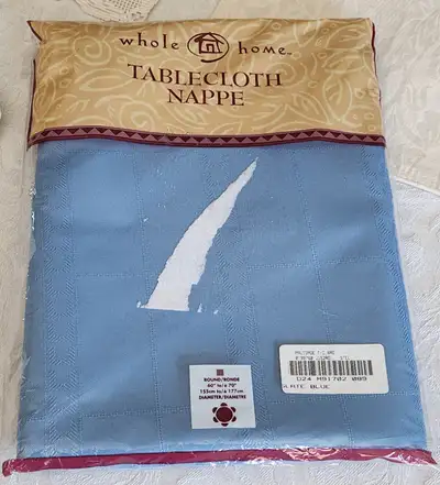 60" to 70" Round Whole Home Tablecloth - Blue - BRAND NEW, View more