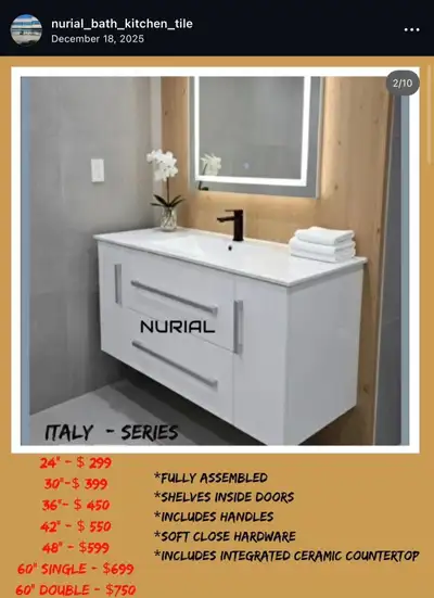 TAX FREE event on LED Mirrors Bathroom vanities, View more
