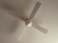 FOUR BLADE 42" CEILING FAN WITH LIGHT