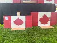Wooden Canadian  Flags for Sale!