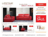 Leather sofa & Loveseat(Tax Included & Free Delivery)
