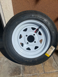 Trailer tire and rim assembly 4.8x12