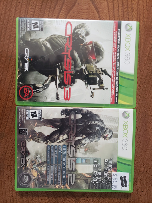 Crysis 3 + 2 Xbox 360 in XBOX 360 in Peterborough