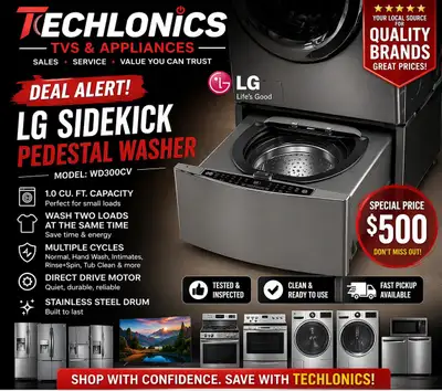  HOT SALE! LG SideKick Pedestal Washer – Compact & Powerful, View more