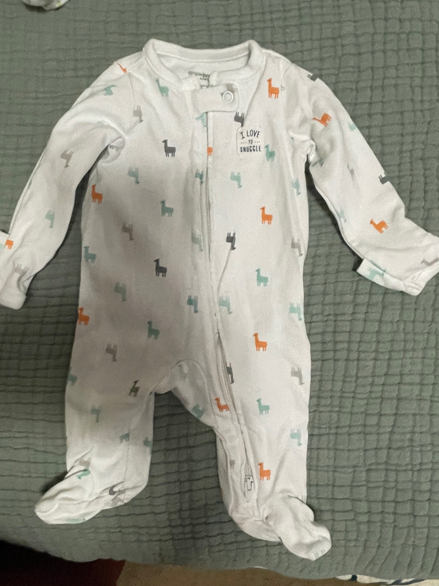 4 newborn footed sleepers  in Clothing - 0-3 Months in Saskatoon