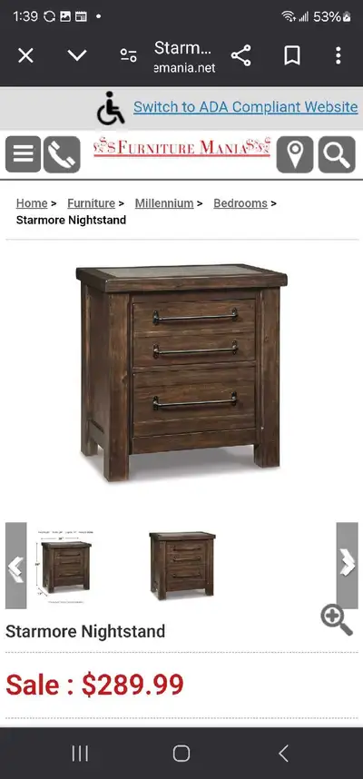LOOKING for Ashley Furniture Starmore night stands, View more