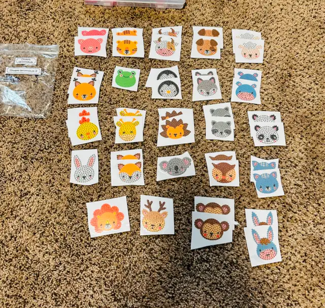 Various animals diamond painting kit (2 in 1)628543959672341218