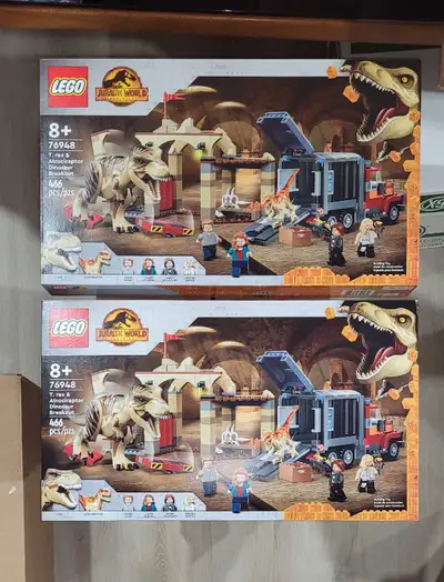 Brand new, factory sealed, and in excellent condition. Lego Jurassic World: 76948 T. Rex and Atrocir...