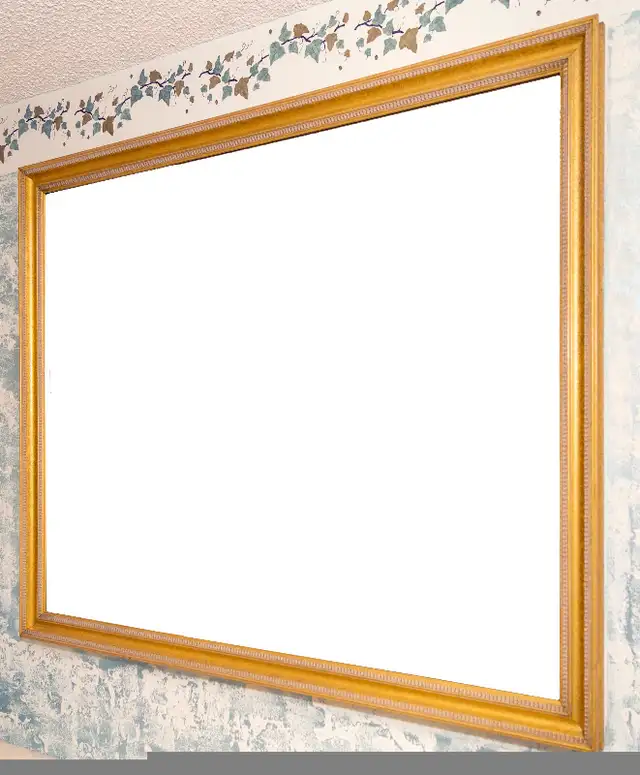 Mirror in gold wood frame 55 inch x 45 inch in Home Décor & Accents in Strathcona County - Image 3
