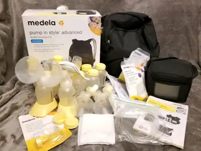 Medela Pump In Style + Harmony Manual Pump + Extra Bottles/Parts, View more