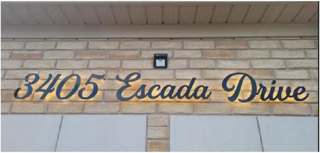 LED Script Number Home Address Cursive Custom Letter Light Sign in Outdoor Décor in Markham / York Region - Image 5