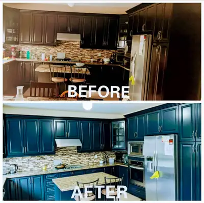 Transform your kitchen with professional cabinet painting services! As shown in the pictures, I spec...