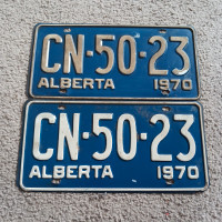 1970 Alberta License Plates