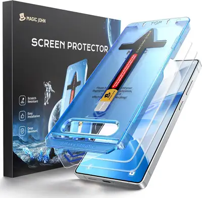 MAGIC JOHN 2-Pack Galaxy S26 Plus 6.7" Screen Protector, 9H Temp, View more