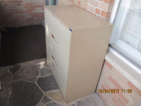 Classic Metal 3Drawer LegalFilingCabinet With Key Circa 1980-90s