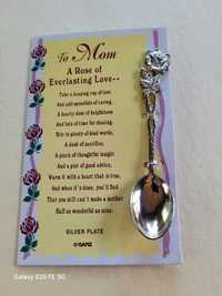 Silver Plate "Rose" Mom Spoon