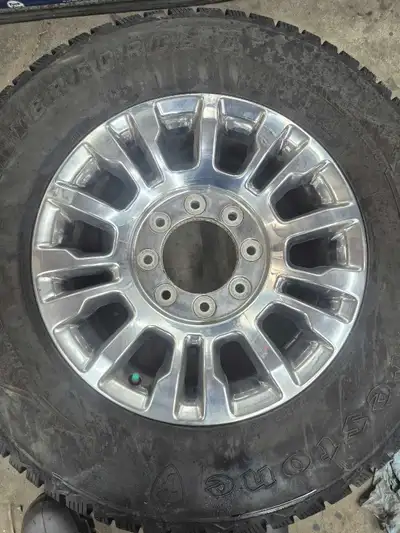 Ford F350 Stock Rims (Lariat) and Firestone Winterforce LT tires 8 x 170 10ply Sensors, caps and nut...