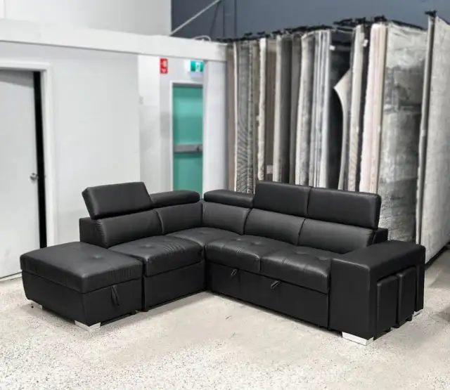 7 Seater Sectional leather Adjustable Sofa For Sale ( Free HD )  in Couches & Futons in Kingston - Image 3