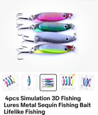 3D Fishing Lures Metal 