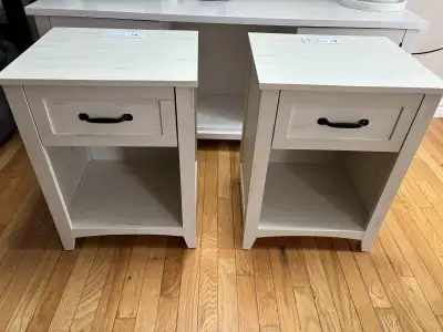 Brand New Rustic White Nightstands (2), View more