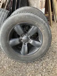 Michelin tires on Dodge Ram black rims