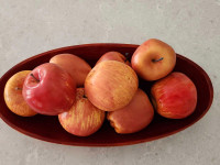 Decorative fruit and bowl