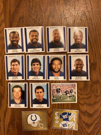 Lot of 12 1988 Panini Indianapolis Colts football stickers