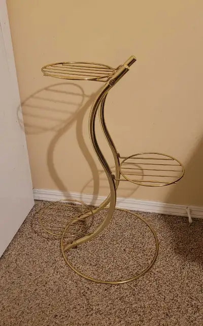 Vintage Brass Plant Stand, View more