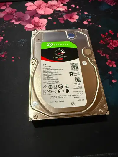 Selling a lightly used Seagate IronWolf Pro 8TB NAS HDD (Model: ST8000NTZ01), pulled from a home NAS...