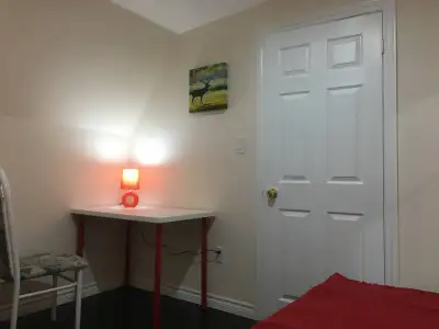 Furnished room on the upper floor of the house available starting from December 1st, costs 730$ a mo...