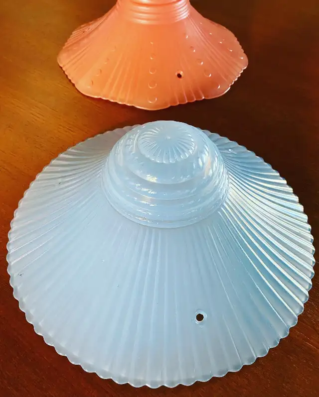GLOBE GLASS ART DECO VINTAGE CEILING LAMP BLUE62864363083138121