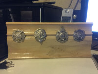 1970’s Fire Dept Badges mounted on wood (pre-production models)