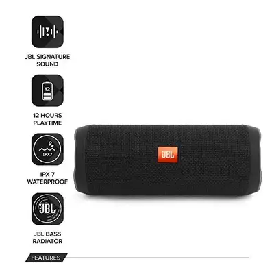 JBL Flip 4 Portable Waterproof Wireless Bluetooth Speaker, View more