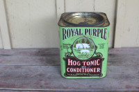 Vintage Royal Purple Hog Tonic and Conditioner Tin