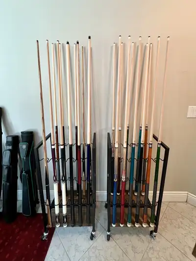 Various brand new pool cues for sale, $60 each. Pick up in Rosedale, NW, Calgary