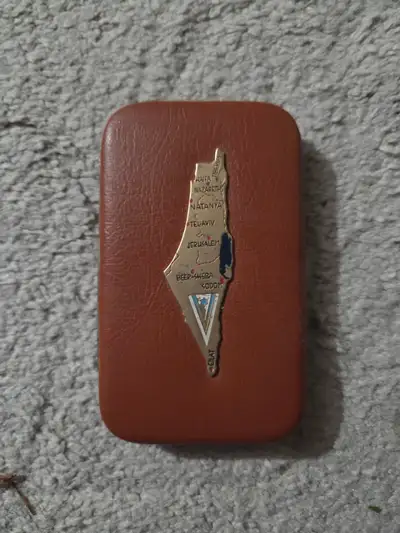 Vintage 1961 Israel Leather Key Holder, Handcrafted MCM Folk Art, View more