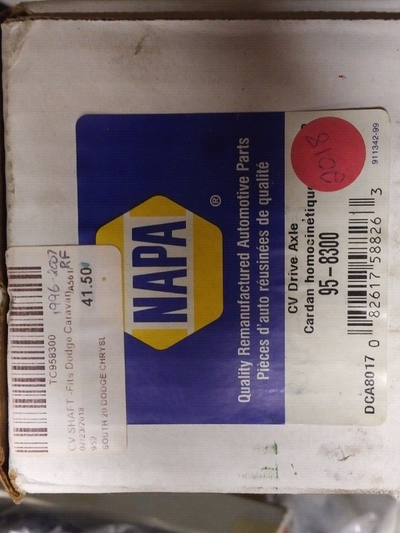 1) Dodge Caravan Right Front CV Axle 1997-2007 Part Number 95-8300 - NEW $100.00 wholesale pricing....