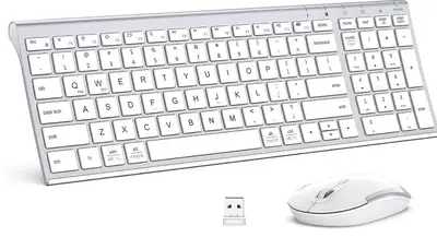 iClever Wireless Keyboard and Mouse Combo, 2.4G Full-Sized Wirel, View more