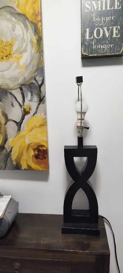 Black Hourglass Table Lamp (no shade), View more