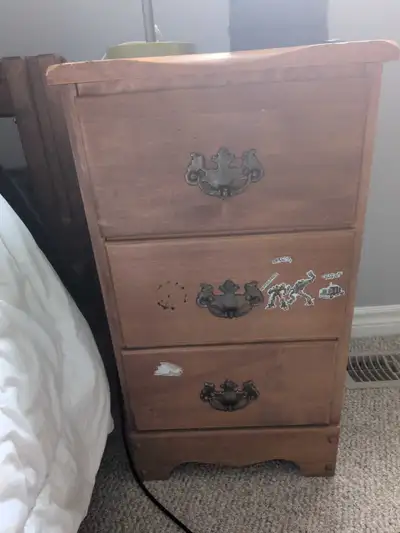 Three-Drawer Nightstand, View more