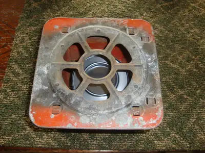 Vintage Sterno orange colour folding camp stove. The model looks to be a 33 from the 1950's or earli...
