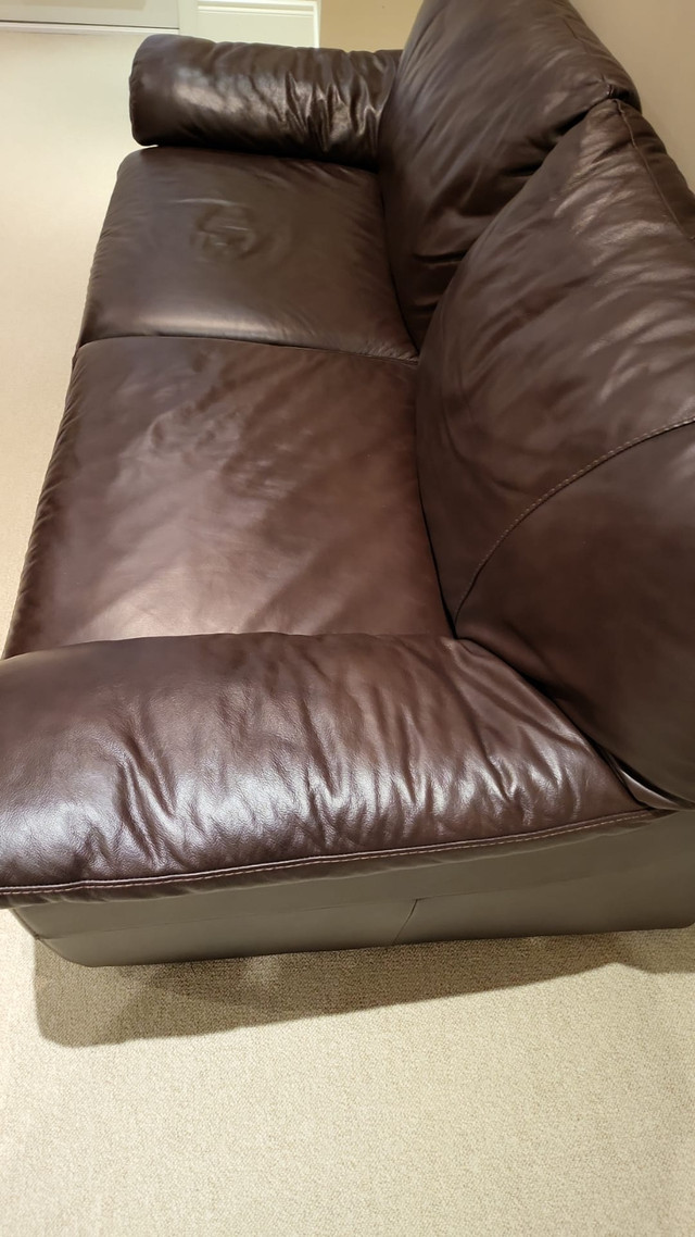 IKEA VRETA REAL LEATHER SOFA BED $590 in Couches & Futons in City of Toronto - Image 3