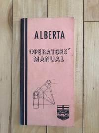 Vintage 1971 Alberta Operators Manual