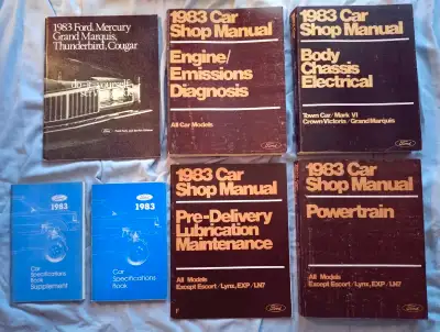 1981 & 1983 Ford/Lincoln/Mercury Car Manuals – Good condition for their age. Included – 1981 Car/Tru...